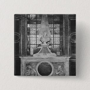 Tomb of Charles Le Brun en zijn vrouw Vierkante Button 5,1 Cm