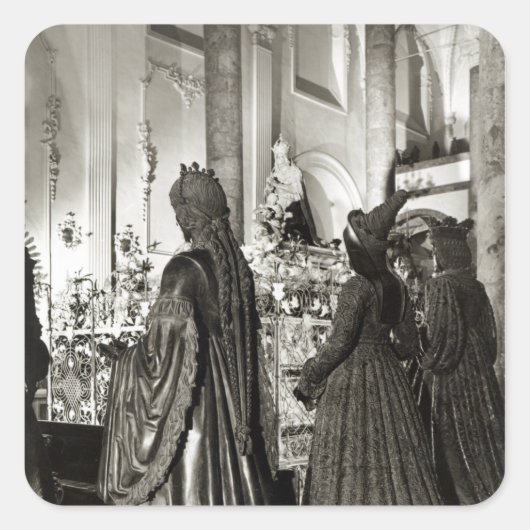 Tomb of Maximilian I Vierkante Sticker (Voorkant)