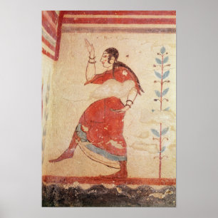 Tomb van de acrobaten, detail van een danser poster