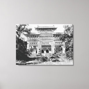 Tomb van de keizer Qing Taizong Canvas Afdruk