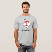 Tomball T Jongens Basketbal Texas licht grijs T-shirt (Voorkant volledig)