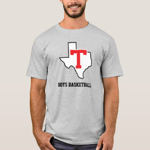 Tomball T Jongens Basketbal Texas licht grijs T-shirt