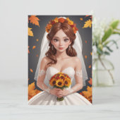 tomber amoureux automne nuptiale invitations de do (Debout devant)