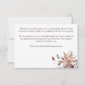 Tomber amoureux baby shower boho citrouille merci (Dos)