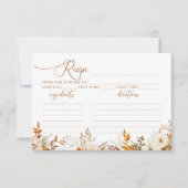 Tomber amoureux carte de recettes de mariée rustiq (Devant)