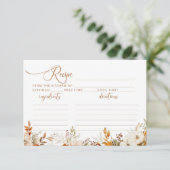 Tomber amoureux carte de recettes de mariée rustiq (Debout devant)