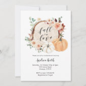 tomber amoureux citrouille brûlé orange invitation (Devant)