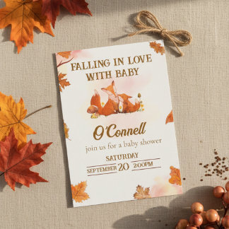 "Tomber amoureux de bébé" Invitation à une baby sh