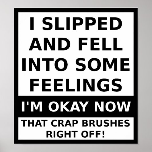 Tomber dans certains sentiments Drôle Poster (Devant)