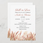 Tomber dans la Faire-part de mariage de l'amour, t (Devant / Derrière)