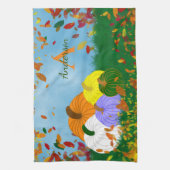 Tomber dans la serviette de cuisine d'automne (Vertical)