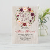 Tomber Dans L'Amour Baby shower Invitation (Debout devant)