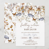 Tomber dans l'amour Baby shower Invitation (Devant / Derrière)