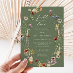 Tomber Dans L'Amour Boho Invitation De La Douche N<br><div class="desc">Cette invitation à la douche nuptiale élégante et élégante présente de magnifiques fleurs sauvages d'aquarelle peints à la main,  disposés comme une belle couronne parfaite pour le printemps,  l'été ou les mariages de automne. Trouvez les objets correspondants dans la collection de Mariages Fleurs sauvages de saumons verts Sage.</div>