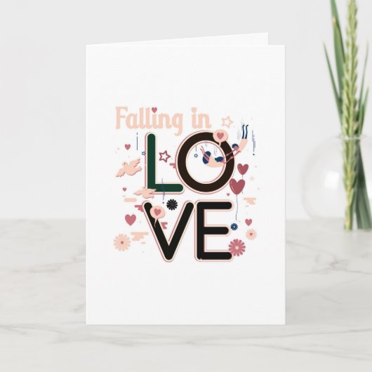 Tomber dans l'amour carte de voeux (Devant)