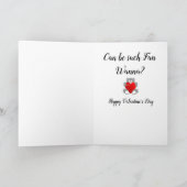 Tomber dans l'amour carte de voeux (Intérieur)