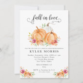 Tomber dans l'amour Citrouille nuptiale Invitation (Devant)