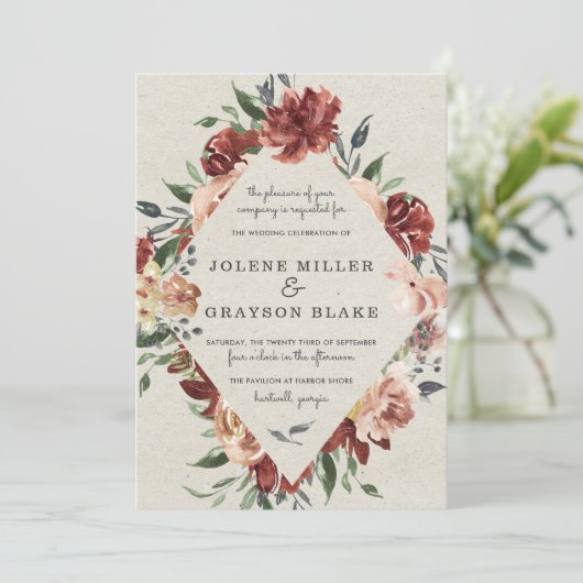 Tomber dans l'amour | Faire-part de mariage en fle (Debout devant)