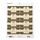 Tomber dans l'amour Fête des mariées Étiquette de  (Feuille entière)