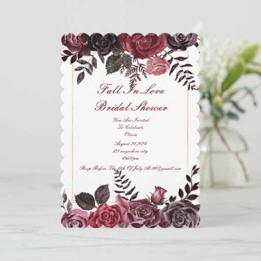 TOMBER DANS L'AMOUR FÊTE DES MARIÉES INVITATION FL (Debout devant)