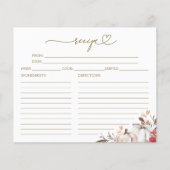 Tomber dans l'amour Fête des mariées Recette Carte (Devant)