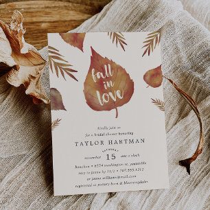 Tomber dans l'amour Invitation à la douche nupti