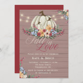 Tomber Dans L'Amour Invitation Citrouille (Devant / Derrière)