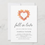 Tomber dans l'amour | Invitation de la douche nupt (Devant)