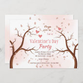 Tomber dans l'amour Invitation de la Saint Valenti (Devant / Derrière)