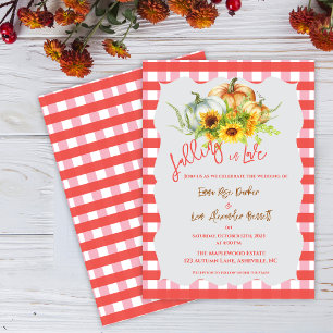 Tomber dans l'amour Invitation Mariage de automne 