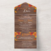 Tomber Dans L'Amour Mariage Tout En Une Invitation (À l'intérieur)