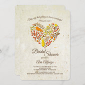 Tomber dans l'amour nuptiale invitation de douche (Devant / Derrière)