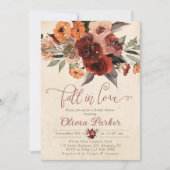 Tomber dans l'amour nuptiale invitation douche Ter (Devant)