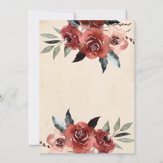 Tomber dans l'amour nuptiale invitation douche Ter (Dos)