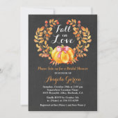 Tomber dans l'amour Rustique Citrouille Invitation (Devant)