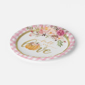 Tomber dans une assiette d'amour - rose En vichy (Angle)