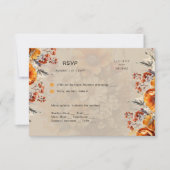 TOMBER FLORAL RSVP | ORANGE FLEURS | MARIAGE RUSTI (Devant)