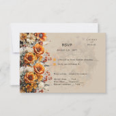 TOMBER FLORAL RSVP | ORANGE FLEURS | MARIAGE RUSTI (Devant)