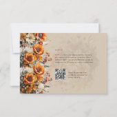 TOMBER FLORAL RSVP | ORANGE FLEURS | MARIAGE RUSTI (Dos)