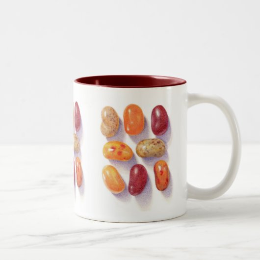 TOMBER JELLY BEANS Maroon Mug à deux tons (Droit)