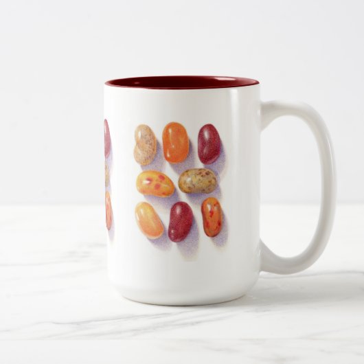 TOMBER JELLY BEANS Tall Maroon Mug à deux tons (Droit)