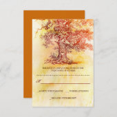 tomber vieux arbre rustique mariage cartes RSVP (Devant / Derrière)