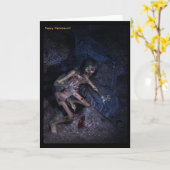 tombes zombie carte halloween (Fleur jaune)