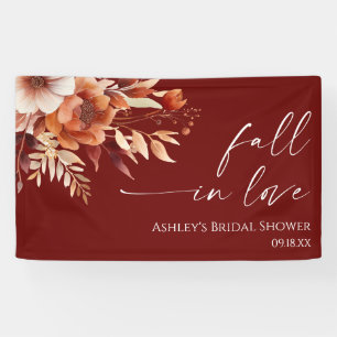 Tombez Amoureux Bannière de Mariage Florale Bourgu