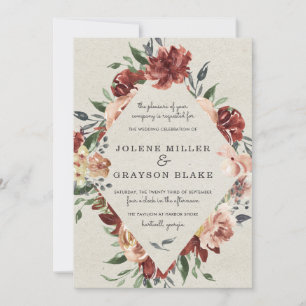 Tombez amoureux Faire-part de mariage Rustic Blo