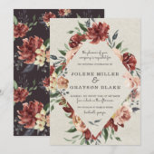 Tombez amoureux | Faire-part de mariage Rustic Blo (Devant / Derrière)