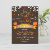Tombons amoureux BABY SHOWER d'automne Invitation (Debout devant)