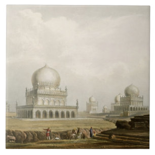 Tombs of the Kings of Golconda in 1813, uit Volum Tegeltje