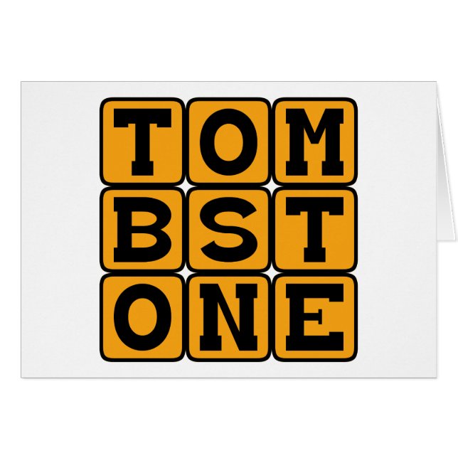 Tombstone, grijze markering (Voorkant Horizontaal)