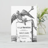 Tombstone RIP Twenties 20s Grappig 30e verjaardag Kaart (Staand voorkant)